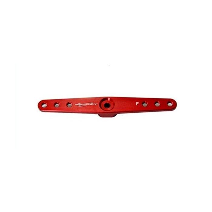 Servo Arm, 2.5" x 3mm Full Width, Futaba 25T Aluminum, Red (Secraft V1)