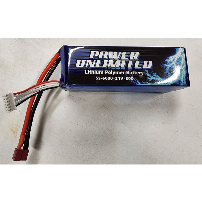 Power Unlimited 6000mAh 5S 30C 21V Lipo Battery with Ultra T Plug