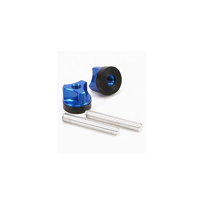 Wing Bolts, 6mm Blue, Pair (Secraft)