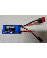 2s, 550mAh, 7.4V 30C Receiver Lipo Batteries (Power Unlimited) With T-plug and JR Universal plug