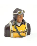 RC Flying Japanese WWII Warbird Pilot Bust 1/6
