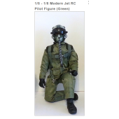 1/5 - 1/6 12" Modern Jet RC Pilot Figure (Green) By Warbirdpilots