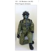 1/5 - 1/6 12" Modern Jet RC Pilot Figure (Green) By Warbirdpilots