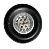 4 Inch Rubber Wheel with CNC Aluminum Hub (Pair)