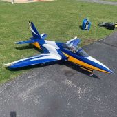Odyssey Sport Jet, Yellow/Blue Eagle Scheme, Top RC Model