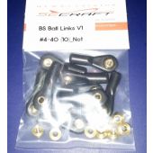 Secraft Ball Link 4-40  (Qty 10) Brass with a standoff. Bolt and Nut not included_1