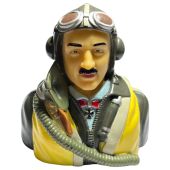 RC Flying German WWII Warbird Pilot Bust 1/6 Painted