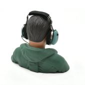 RC Flying Civil Pilot Bust with removable headphones 1/5-1/4