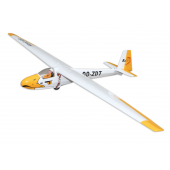 KA8B Glider, 3 Meter, White and Yellow, Seagull Model